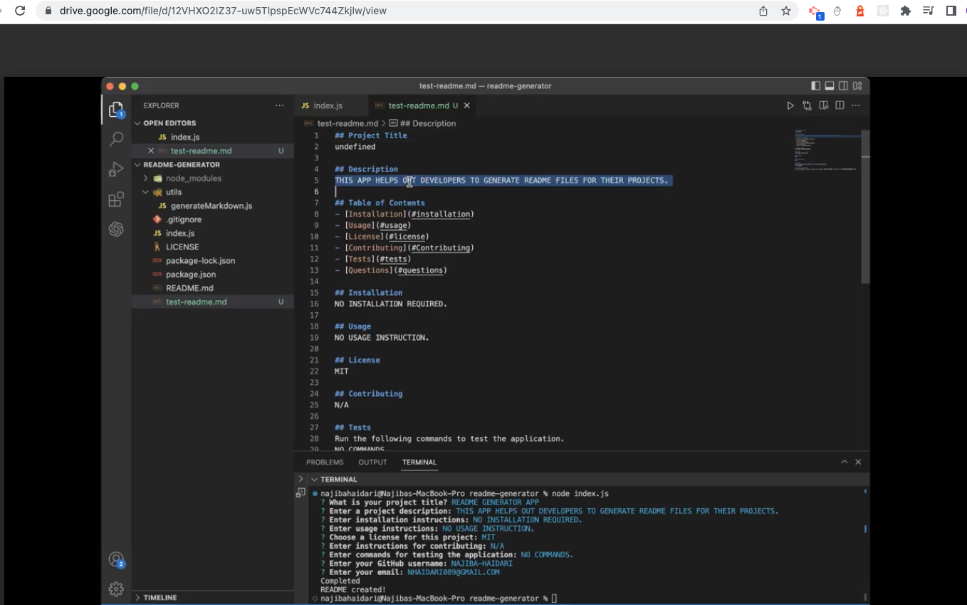 READEME generator